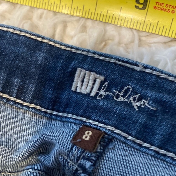 KUT FROM THE KLOTH crop raw hem jeans 8 straight leg - Picture 10 of 11